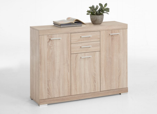 Bristol 3 commode 3 deuren / 2l - eiche nussba