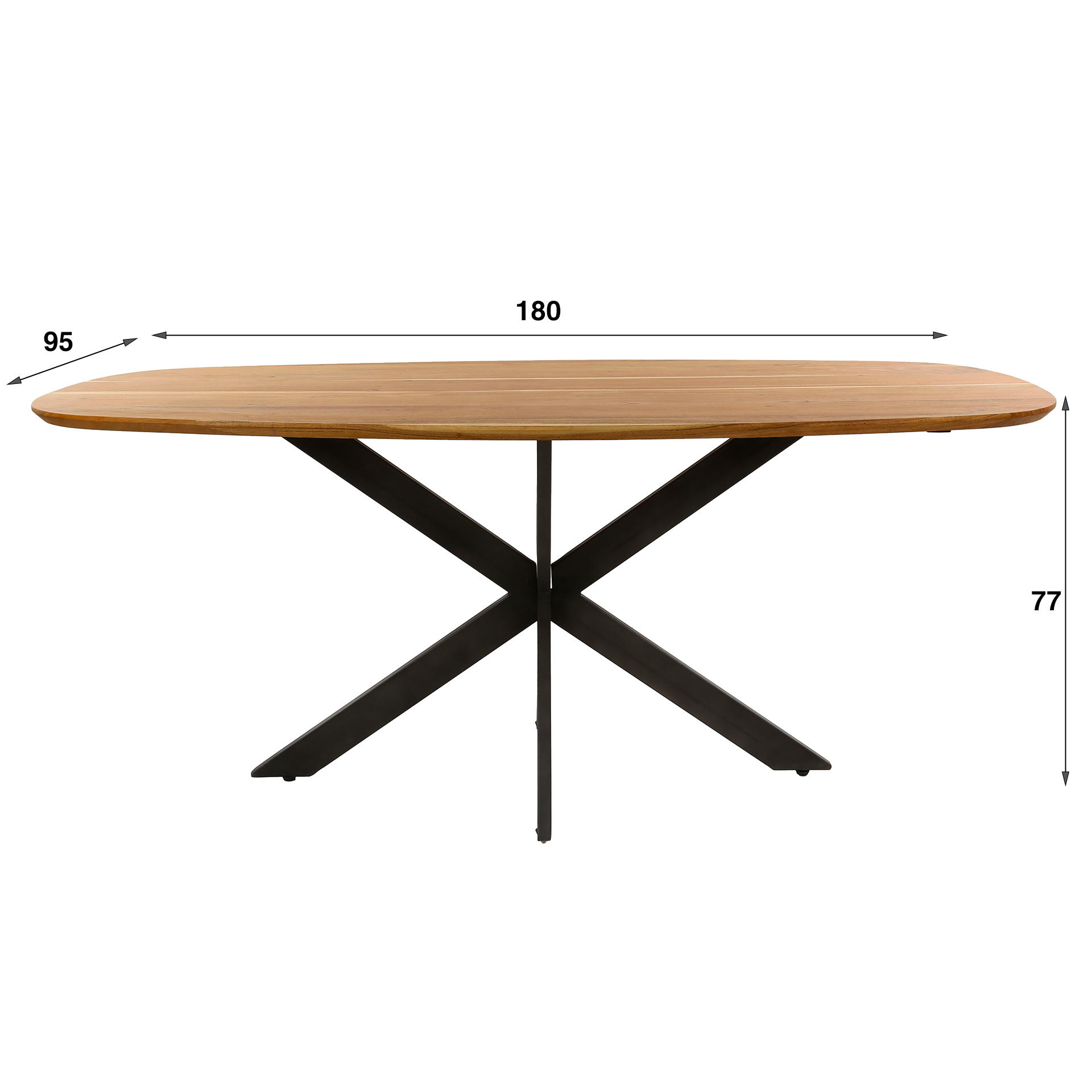 Eetkamertafel 180 arhus solid accacia nat