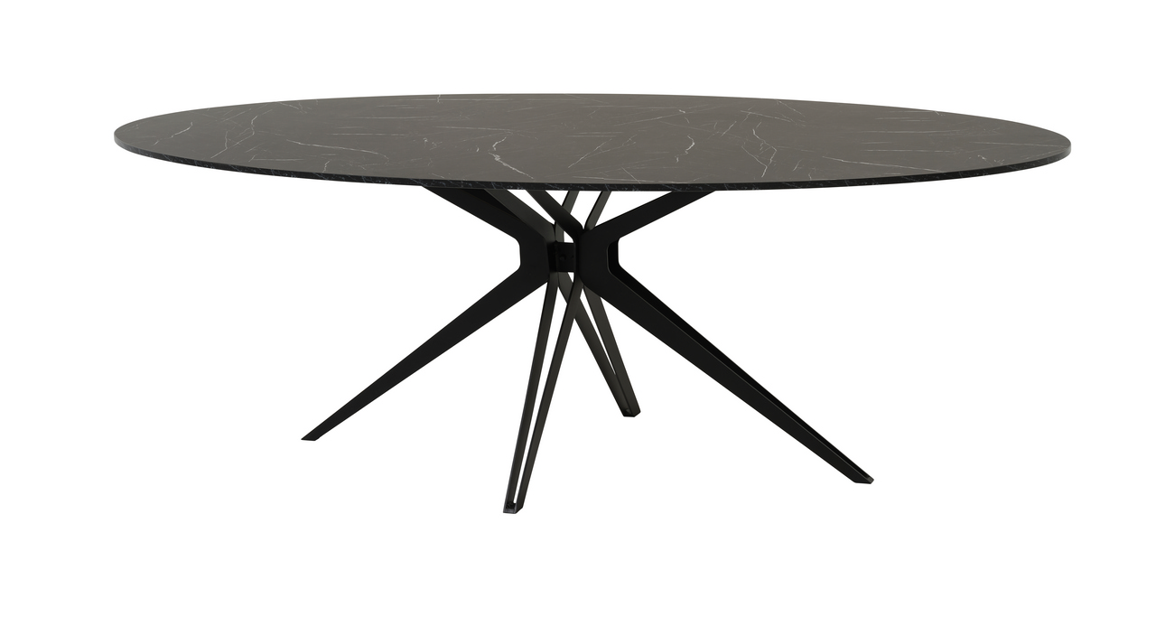 Tafel Ovaal 230 Met Metalen Poot